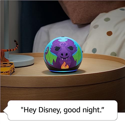 Amazon Echo Dot Kids (5th Gen, 2022 Release) with Alexa - Fire Dragon