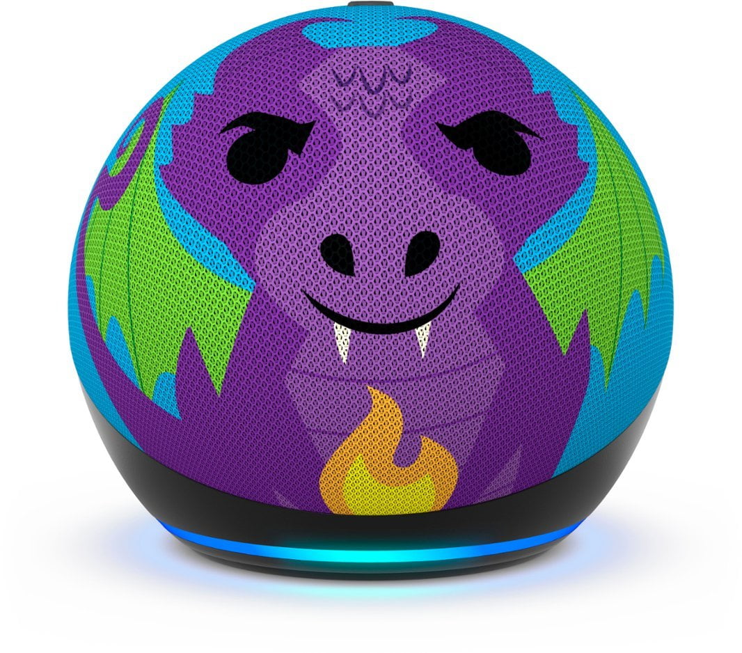 Amazon Echo Dot Kids (5th Gen, 2022 Release) with Alexa - Fire Dragon