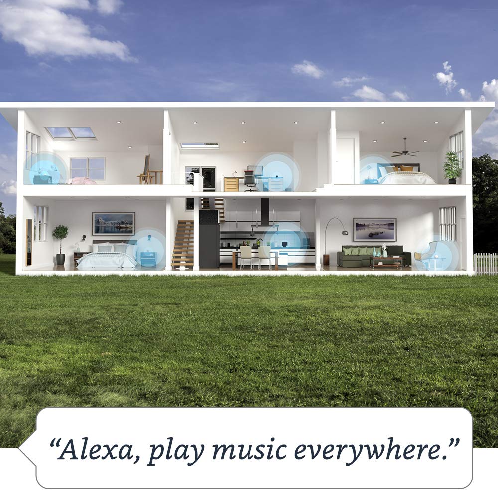 Amazon Echo (4th generation) Bluetooth Smart Speaker, Alexa Supported, Glacier White