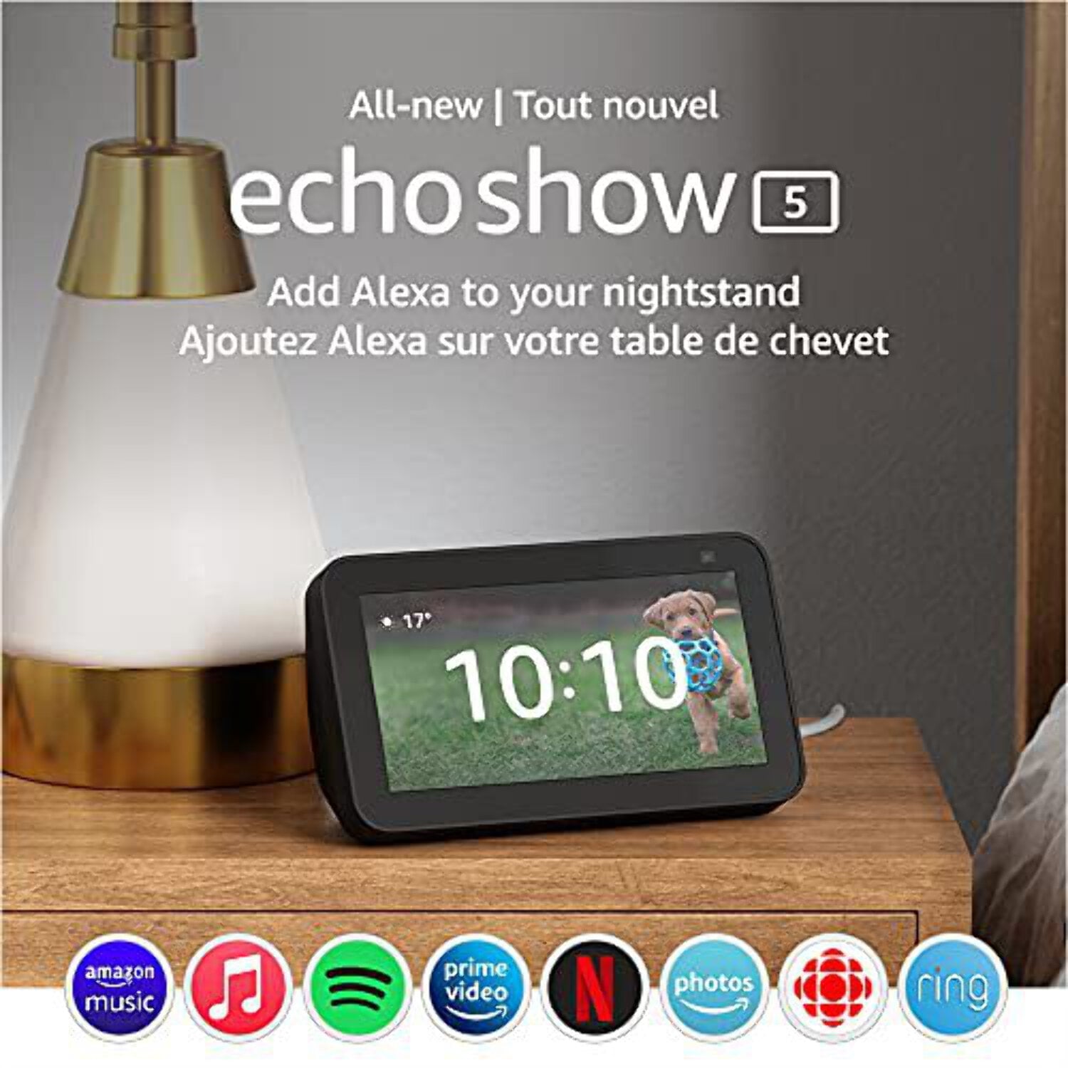 All-New Echo Show 5 (2nd Gen) | Smart Display With Alexa and 2 MP Camera | Charcoal OPEN BOX