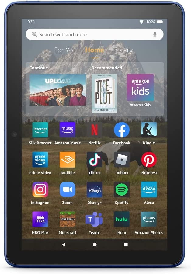 All-new Amazon Fire HD 8 tablet, 8” HD Display, 32 GB, 30% faster processor, designed for portable entertainment, (2022 release), Denim