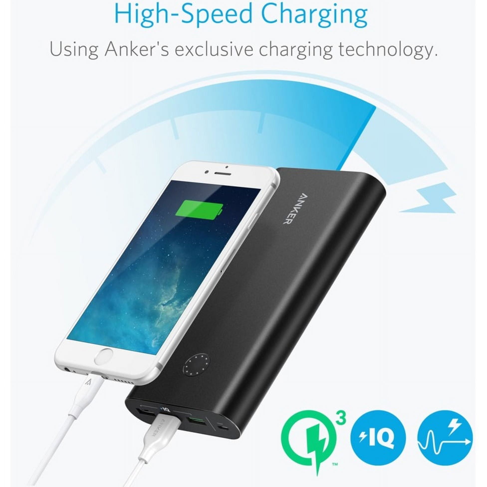 ANKER POWERCORE+ 26800 QUICK CHARGE WITH MICRO USB AND USB-A PORTS- BLACK