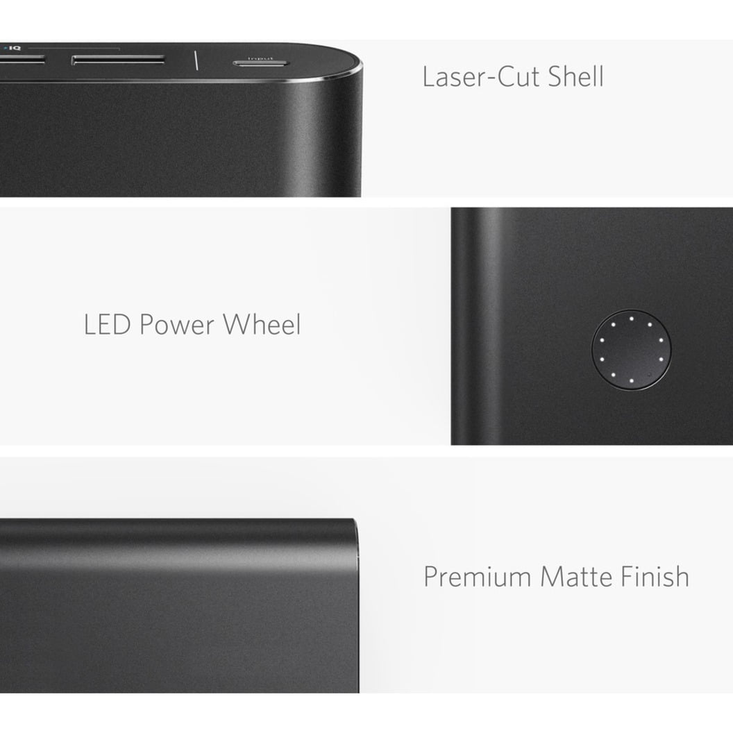 ANKER POWERCORE+ 26800 QUICK CHARGE WITH MICRO USB AND USB-A PORTS- BLACK