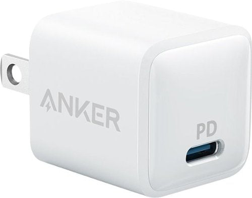 Anker - Powerport PD Nano 20W High Speed USB-C Fast Wall Charger for iPhone or Samsung - White