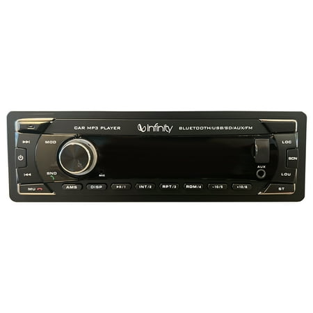 Infinity Alpha 100 Single DIN Bluetooth USB/AUX SD FM Radio MP3 Player Digital Media Car Receiver