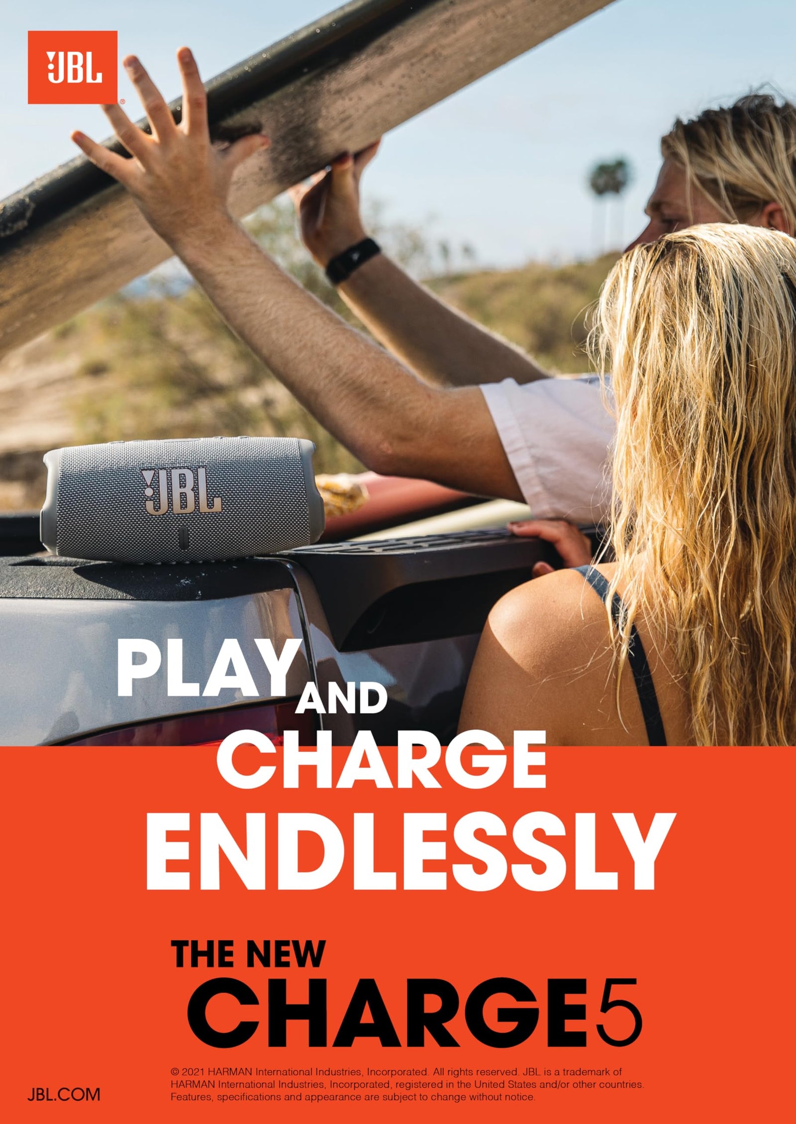 JBL Charge 5 Portable Bluetooth Speaker Blue