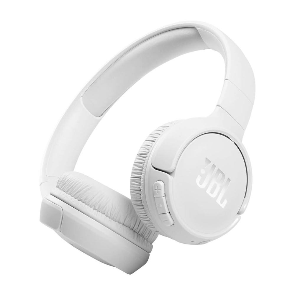 JBL Tune 510BT: Wireless On-Ear Headphones with Purebass Sound - White