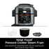 Ninja OL500 Foodi 13-in-1 6.5qt Pressure Cooker Steam Fryer with Smartlid. Blk/silver